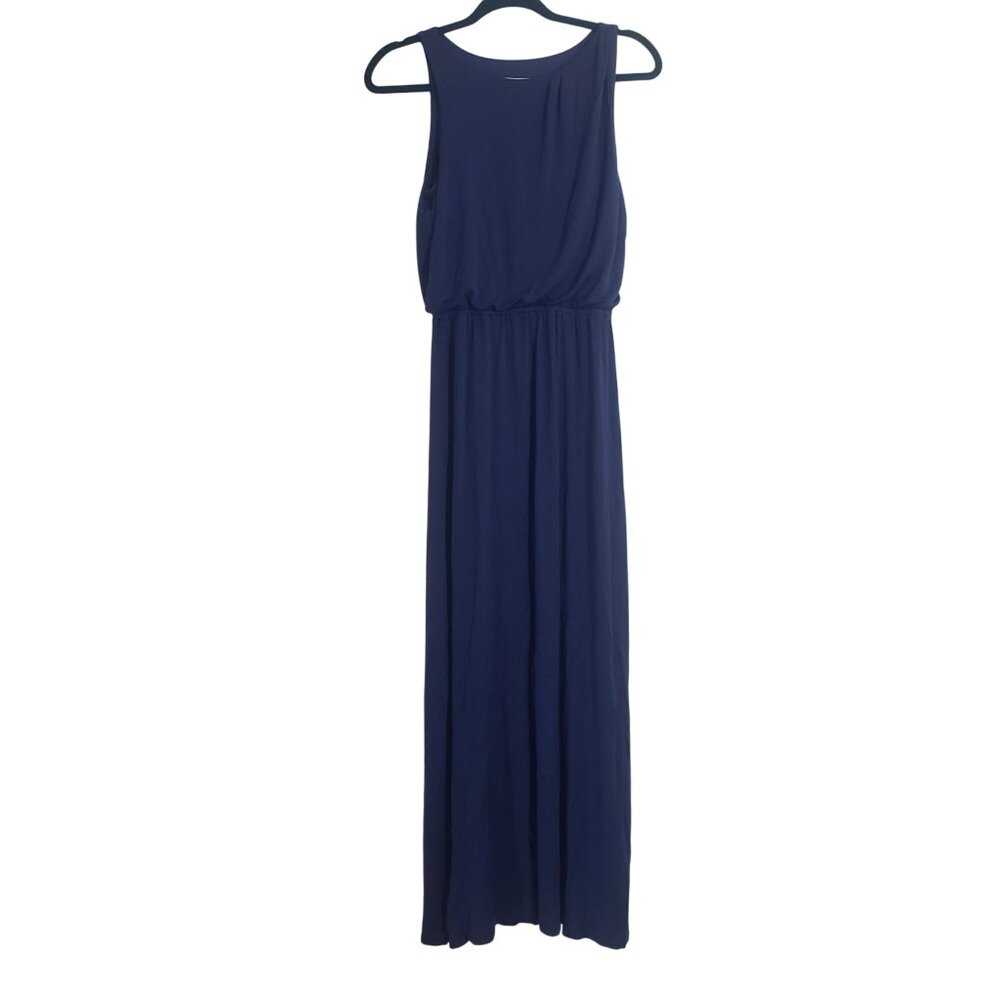 Loft Navy Sleeveless Maxi‎ Dress XS Womens Casual Summer Resort Vacation Beachy